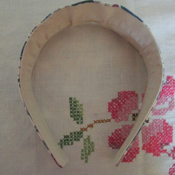 Liberty of London Art Fabric Headband Queue The Zoo Animals Blue Purple Colorful - Picture 8 of 15